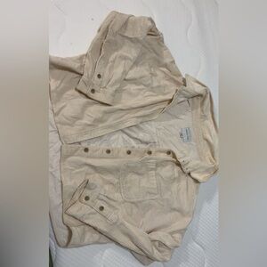 American Eagle Outfitters Cream Corduroy Jacket